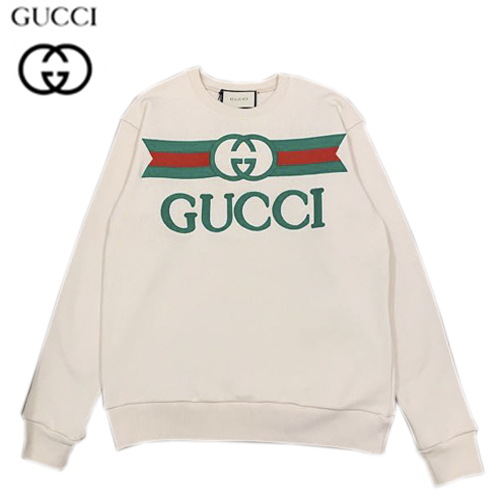 GUCCI-08022 구찌 오프화이트 프린트 장식 스웨트셔츠 남여공용