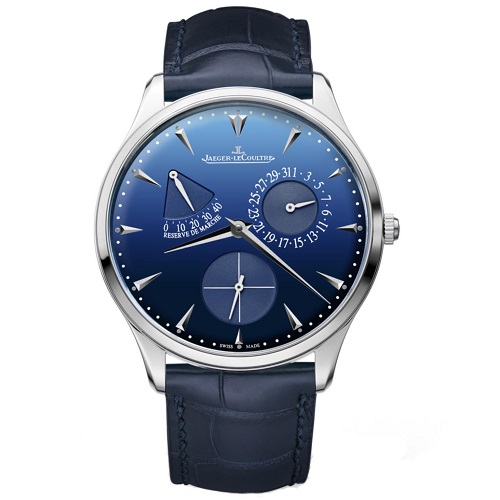 [스페셜오더]JAEGER LECOULTRE-예거 르쿨트르 마스터 울트라 씬 파워 리저브 스틸 블루다이얼 시계39mm