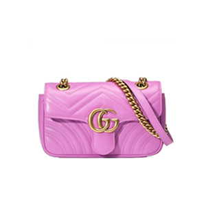 [스페셜오더]GUCCI-446744 5554 구찌 GG Marmont 미니 소프트 스트럭처드 체인 숄더백 핑크  