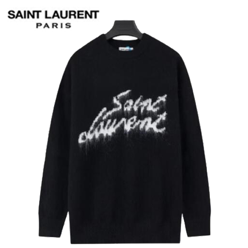 SAINT LAURENT-10184 생 로랑 블랙 모헤어 스웨터 남여공용