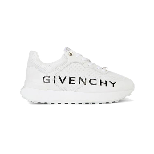 GIVENCHY-BH005CH 지방시 화이트 퍼포레이티드 가죽 GIV 러너 스니커즈 남성용