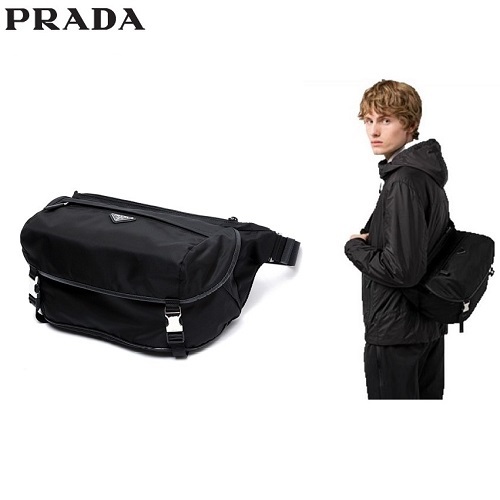 [스페셜오더]PRADA-VA0994 프라다 블랙 나일론 패브릭 미디엄 바이크백