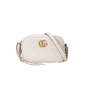 [스페셜오더]GUCCI-448065 9022 구찌 GG Marmont 미니 소프트 스트럭처드 체인 숄더백 화이트