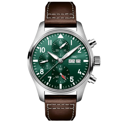 [BLS Factory] IWC 파일럿 워치 크로노그래프 스틸 그린 41 316L *신형 시수루 백 케이스