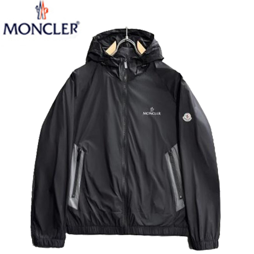 MONCLER-04025 몽클레어 블랙 나일론 바람막이 후드 재킷 남성용