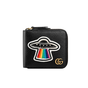 [스페셜오더]GUCCI-478138 8346 구찌 블랙 가죽 UFO 자수 코인 월릿 