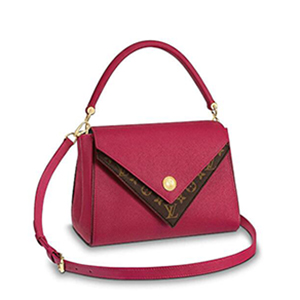 [스페셜오더]LOUIS VUITTON-M51766 루이비통 Lie de Vin 송아지 가죽 더블 V