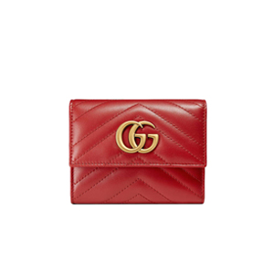 [스페셜오더]GUCCI-474802 6433 구찌 GG Marmont 레드 마틀라세 가죽 월릿