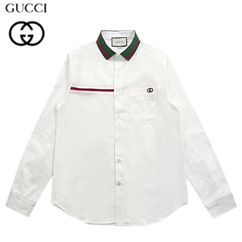 GUCCI-08044 구찌 화이트 Web 디테일 셔츠 남성용