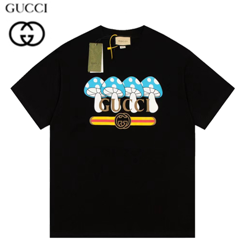 GUCCI-07256 구찌 블랙 프린트 장식 티셔츠 남여공용