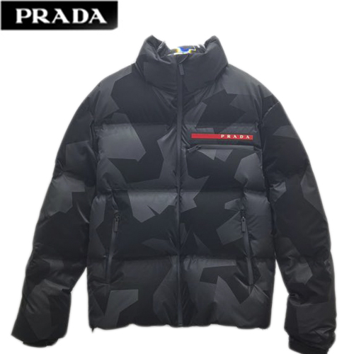 PRADA-09226 프라다 블랙 카모플라주 패딩 남성용