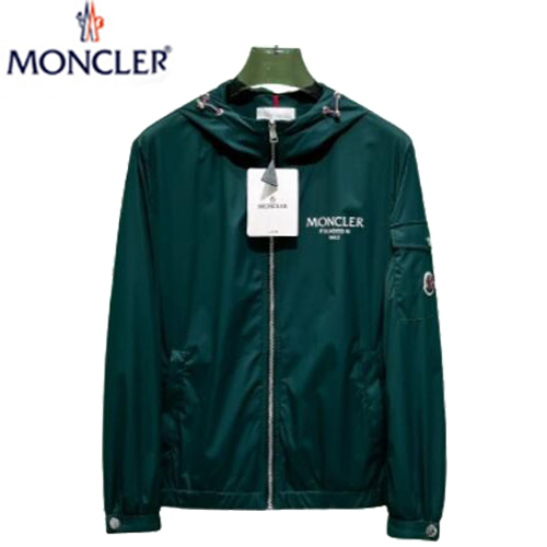 MONCLER-03235 몽클레어 그린 나일론 바람막이 후드 재킷 남여공용