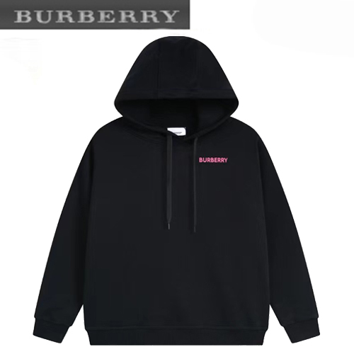 BURBERRY-07246 버버리 블랙 프린트 장식 후드 티셔츠 남여공용