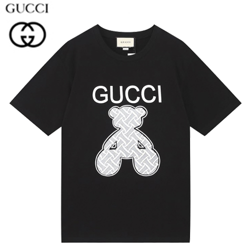 GUCCI-06046 구찌 블랙 프린트 장식 티셔츠 남성용