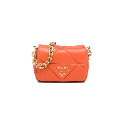 [스페셜오더]PRADA-1BD292 프라다 오렌지 나파 가죽 패치워크 숄더 백