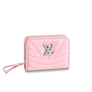 [스페셜오더]LOUIS VUITTON-M63791 루이비통 핑크 송아지 가죽 뉴 웨이브 지퍼 컴팩트 월릿