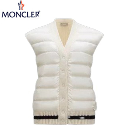 MONCLER-I20939 몽클레어 화이트 울 패딩 질레 조끼 여성용