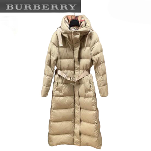 BURBERRY-12147 버버리 베이지 나일론 롱 패딩 여성용