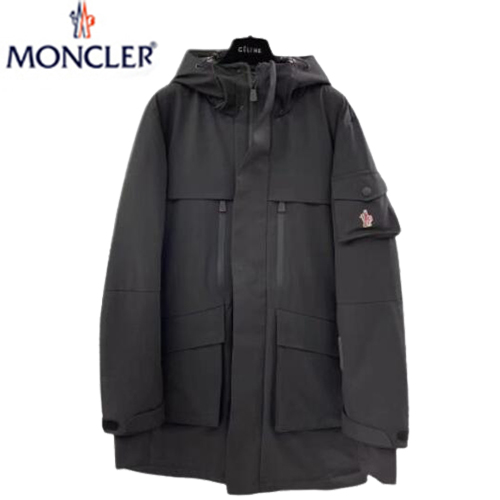 MONCLER-11207 몽클레어 블랙 나일론 미디엄 파카 남성용