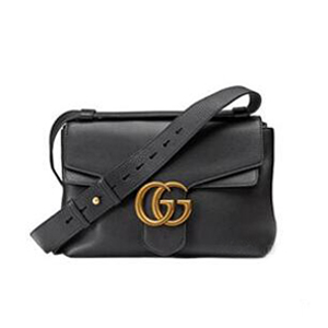 [스페셜오더]GUCCI-401173 1000 구찌 GG Marmont 가죽 메신저 백 블랙