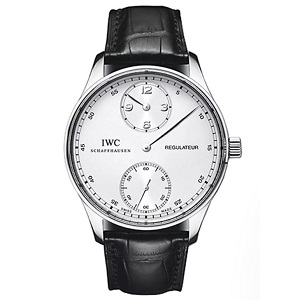 [스페셜오더]IWC-아이더블유씨 포르투기저 레귤레이터 크로노그래프 스틸 실버다이얼 워치 43mm 