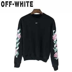 OFF WHITE 오프화이트 블랙 플라워 애로 스웨터 남녀공용