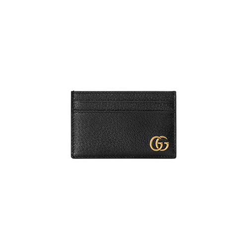 [스페셜오더]GUCCI-657588 1000 구찌 블랙 가죽 GG 마몽 카드 케이스 지갑