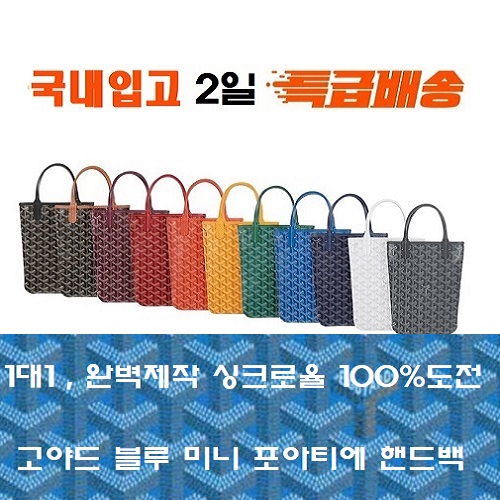 GOYARD-고야드 블루 포아티에 핸드백