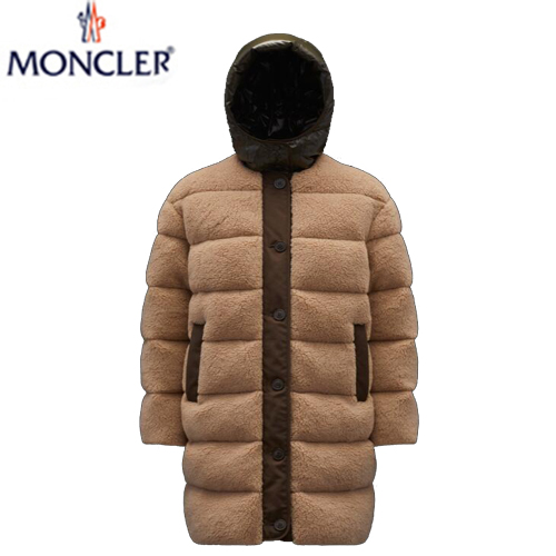 MONCLER-09H221 몽클레어 브라운 시어링 Charamillion 롱 다운 패딩 여성용