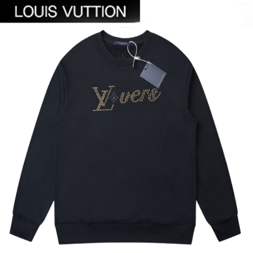 LOUIS VUITTON-09098 루이비통 블랙 스터드 장식 스웨트셔츠 남여공용