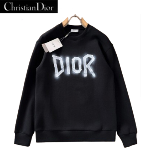 DIOR-01088 디올 블랙 프린트 장식 스웨트셔츠 남성용