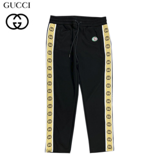 GUCCI-08158 구찌 블랙 인터로킹 G 스트라이프 스웨트팬츠 남여공용