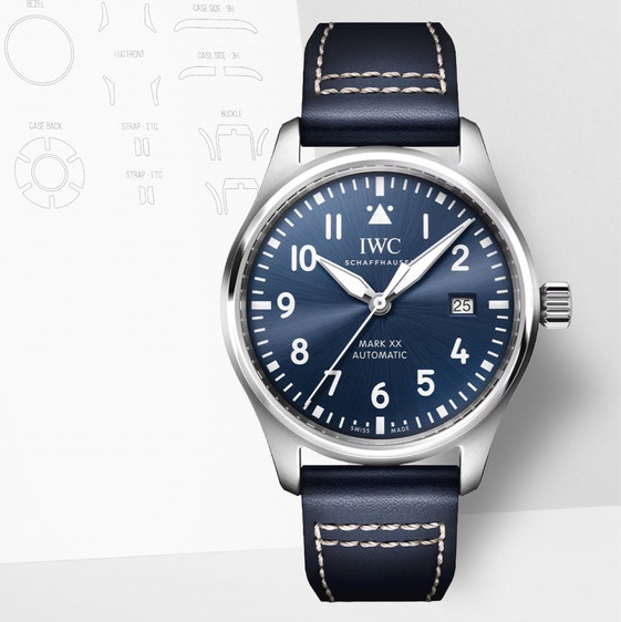 [스페셜오더][M+]IWC-파일럿 레플워치 마크 XX 블루 40mm 1:1 Best Edition - IW328203