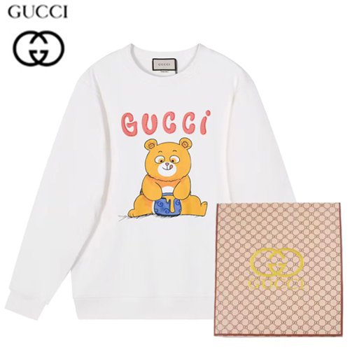 GUCCI-10178 구찌 화이트 프린트 장식 스웨트셔츠 남여공용