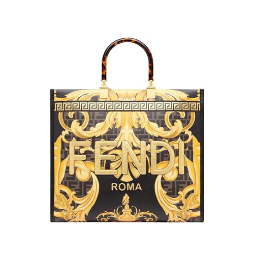 [스페셜오더]FENDI X VERSACE-8BH386 펜디 펜다체 선샤인 멀티컬러 FF 프린트 미디엄 쇼퍼 백