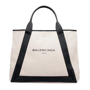 [스페셜오더]BALENCIAGA-발렌시아가 코튼 캔버스 송아지 가죽 토트 백 라지 