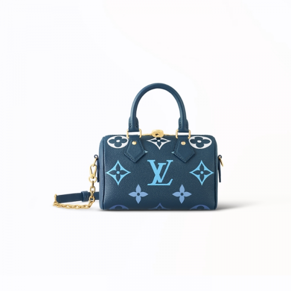 [스페셜오더]LOUIS VUITTON-M46517 루이비통 블루 모노그램 앙프렝뜨 스피디 반둘리에 20 핸드백