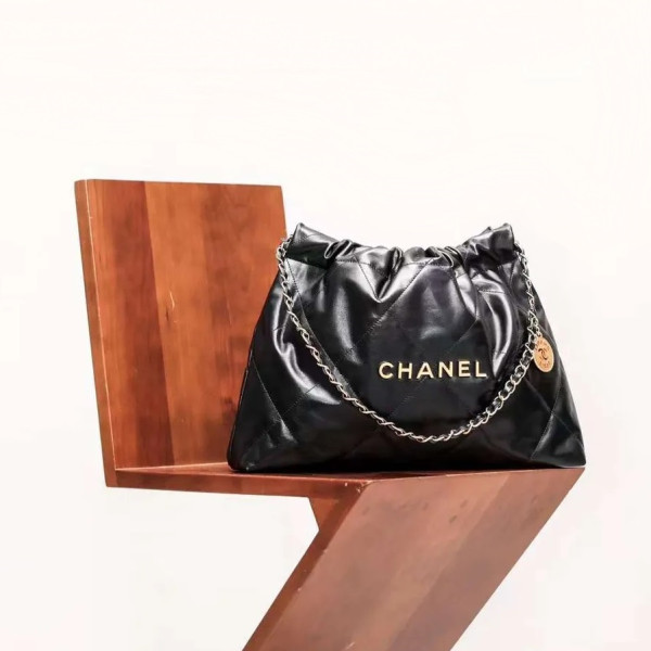 [스페셜오더]CHANEL-AS4486 샤넬 24C 뉴사이즈 블랙 골드 22 핸드백 45cm