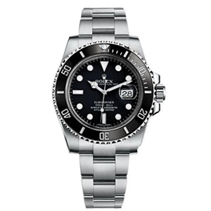 [스페셜오더]ROLEX-롤렉스 오이스터 퍼페츄얼 서브마리너 데이트 스틸 블랙다이얼 워치 40mm